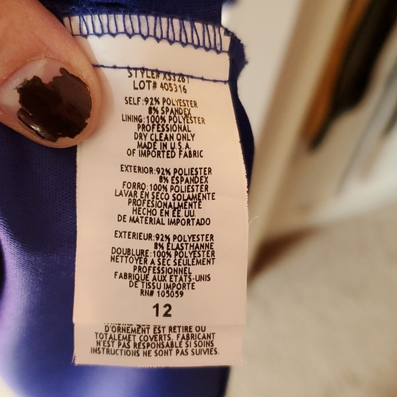 Xscape by Joanna Cher blue cocktail dress - Picture 5 of 6